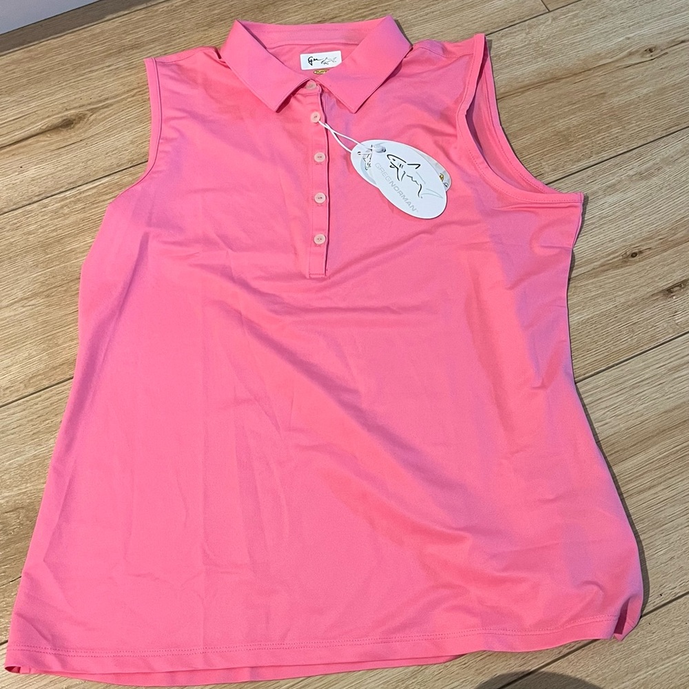 NWT Greg Norman sleeveless golf top